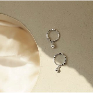Bông tai bi xinh. Bạc 925 xi bạch kim & Bạc 925 xi vàng hồng. Kèm hộp trang sức.