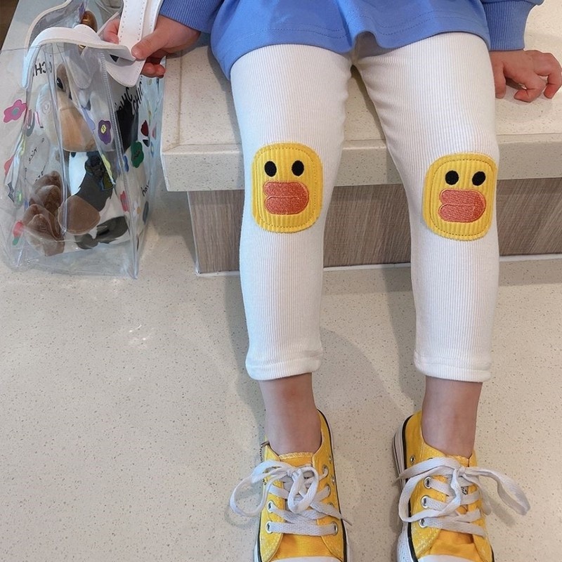 Quần legging họa tiết vịt dễ thương cho bé gái