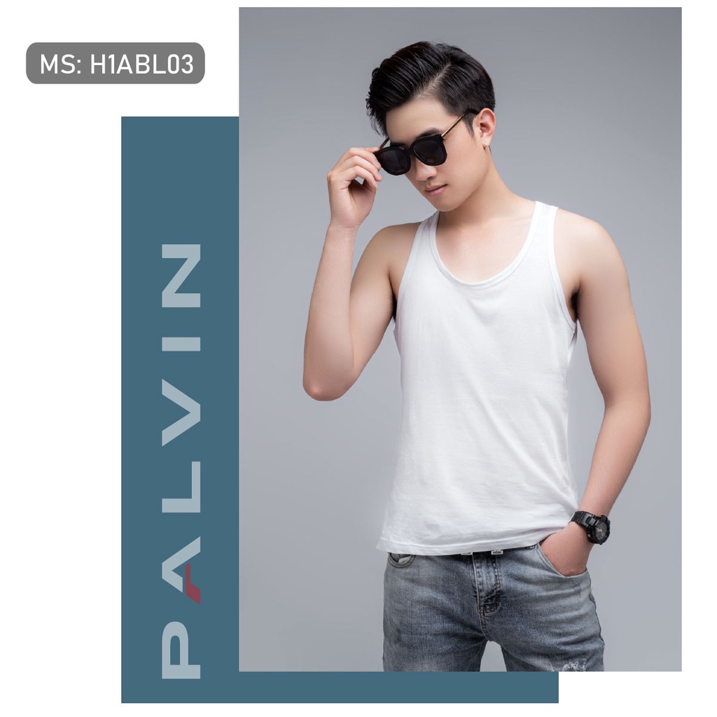 Áo ba lỗ PALVIN, dáng ôm vừa, cotton mềm mịn , mặc lót mặc phối - H1ABL01