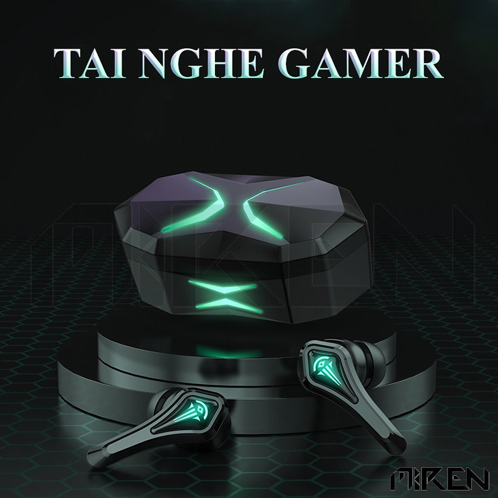 Tai Nghe Bluetooth 5.2 True Wireless A10 Chuyên Game Hạn Chế Độ Trì Hoãn Tối Đa Cho Gamer Đèn Led Hu