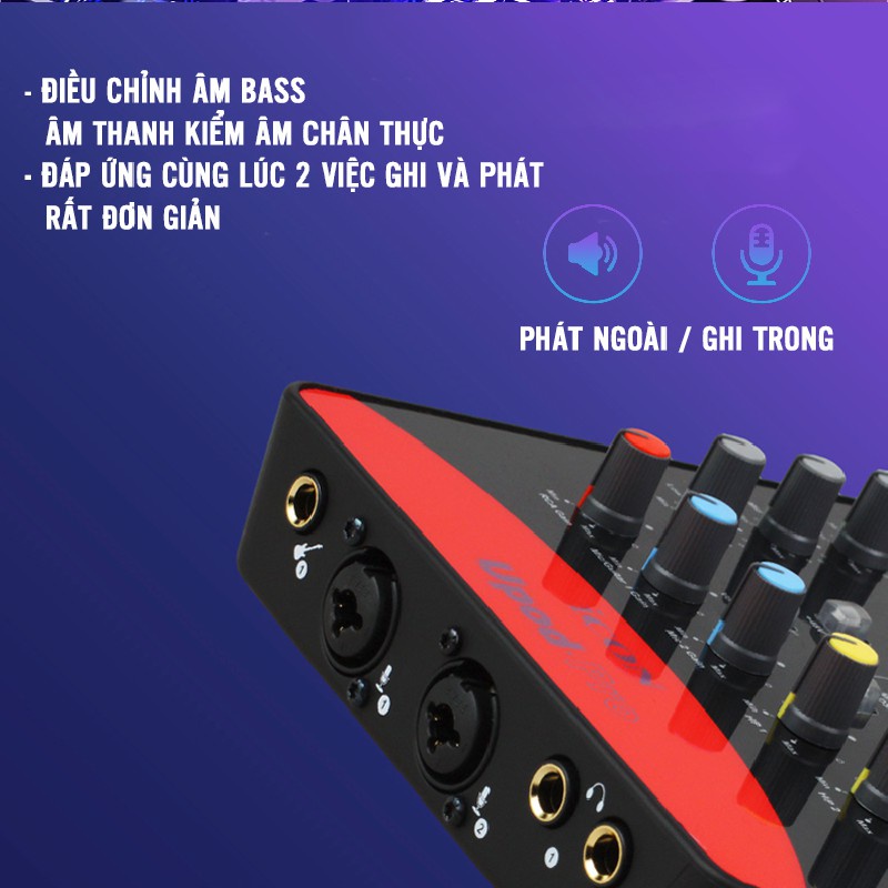 Bộ Combo Mic Thu Âm Hát Livestream Micro Max 39 + Soundcard Icon Upod Pro Livestream Karaoke Thu Âm Điện Thoại Máy tính