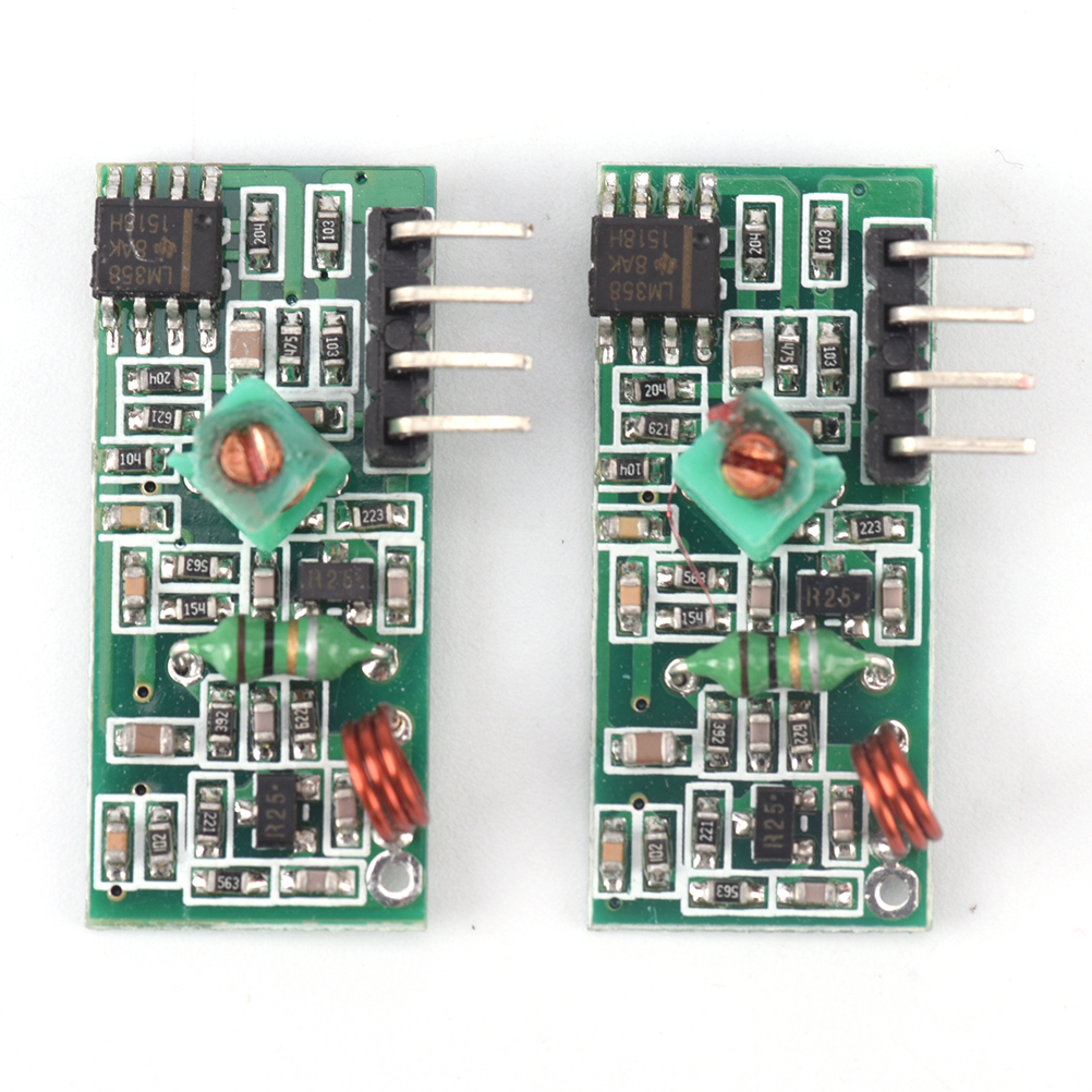 Chitengyesuper New 2Pcs 433Mhz Wireless RF Transmitter Module+ Receiver Alarm Regeneration Arduino CGS