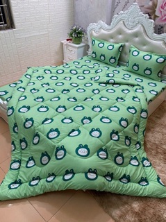 Set ga gối chăn phao poly cotton