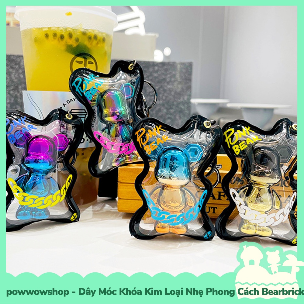 [Sẵn VN - Hỏa Tốc] Dây Móc Khóa Kim Loại Nhẹ + PVC Phong Cách Bearbrick Beat UP