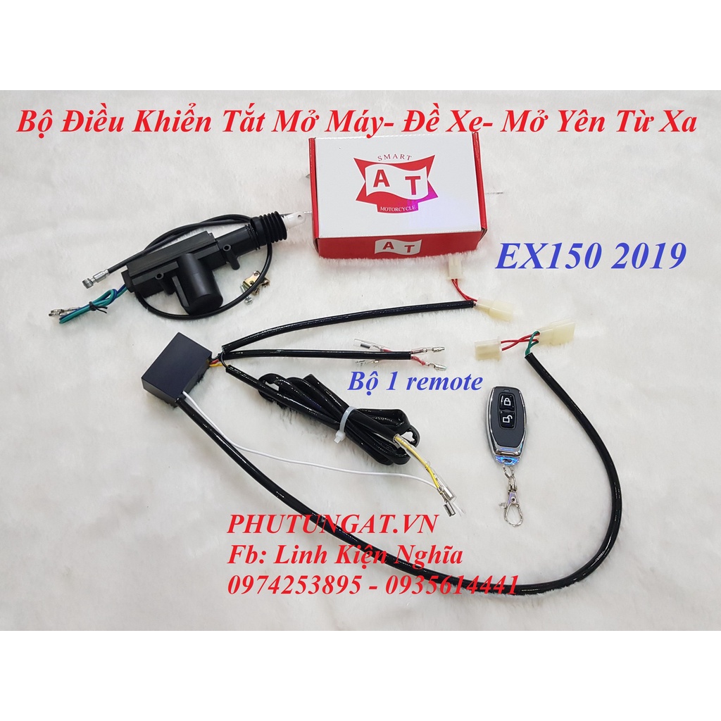 Bộ Điều Khiển Tắt Mở Máy Đề Xe Từ Xa Kèm Mở Yên Điện Xe Ex150