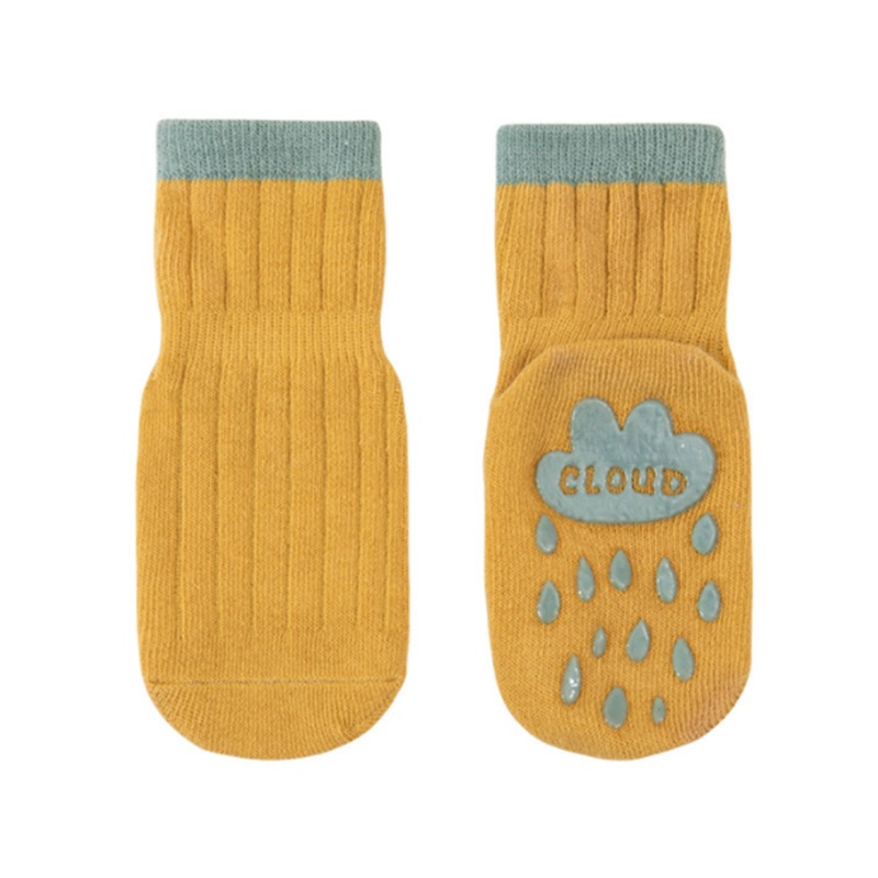 1 Đôi Vớ Ngắn Bằng Silicone Chống Trượt In Họa Tiết Trái Cây Hoạt Hình Cho Bé Sơ Sinh