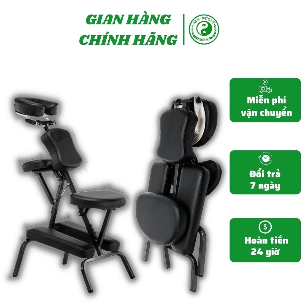 Ghế gấp dùng trong tác động cột sống- xoa bóp bấm huyệt- phun săm- Phiên bản da xịn