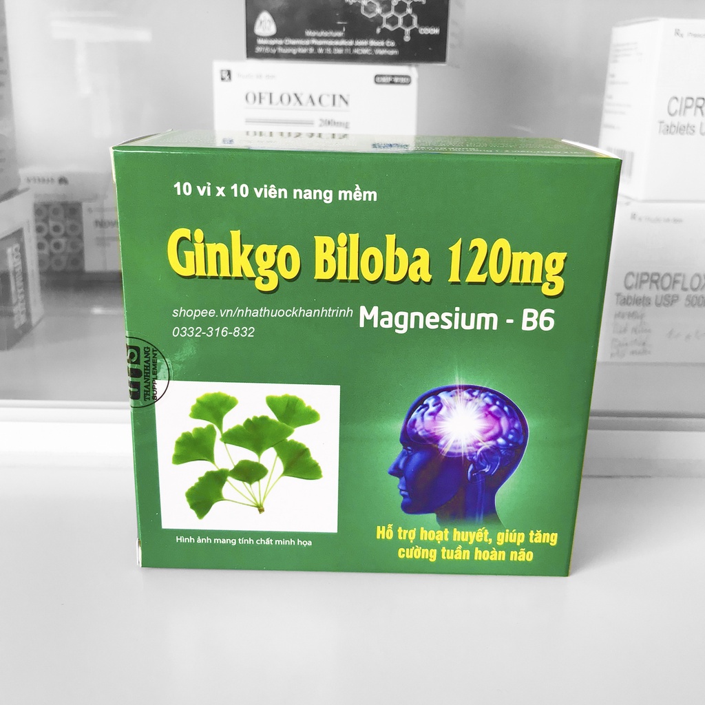 Viên uống bổ não GINKGO BILOBA Magie B6- tăng cường tuần hoàn máu não