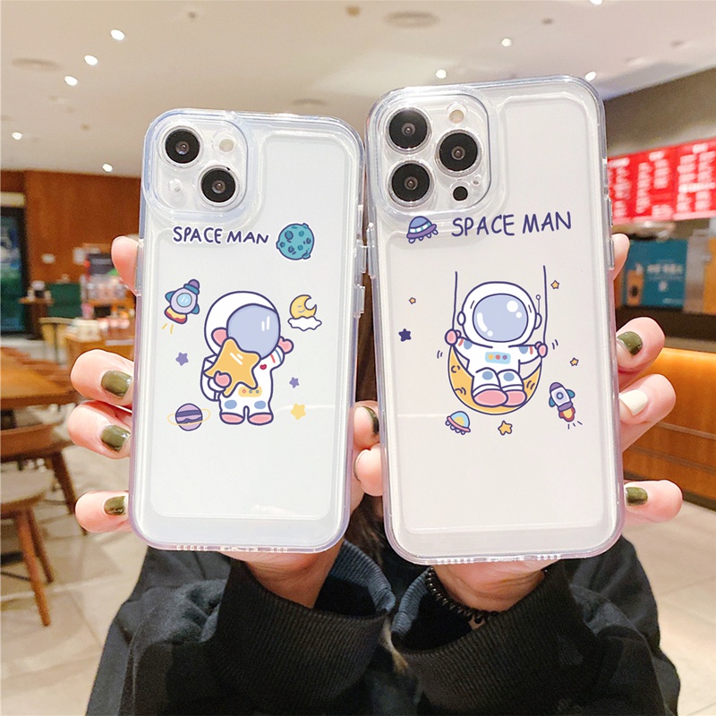 Ốp lưng iphone Ốp điện thoại Suntaiho tpu silicon hình phi hành gia thích hợp cho iPhone 11 pro 13 12 pro max xs max x xr 7 8 plus