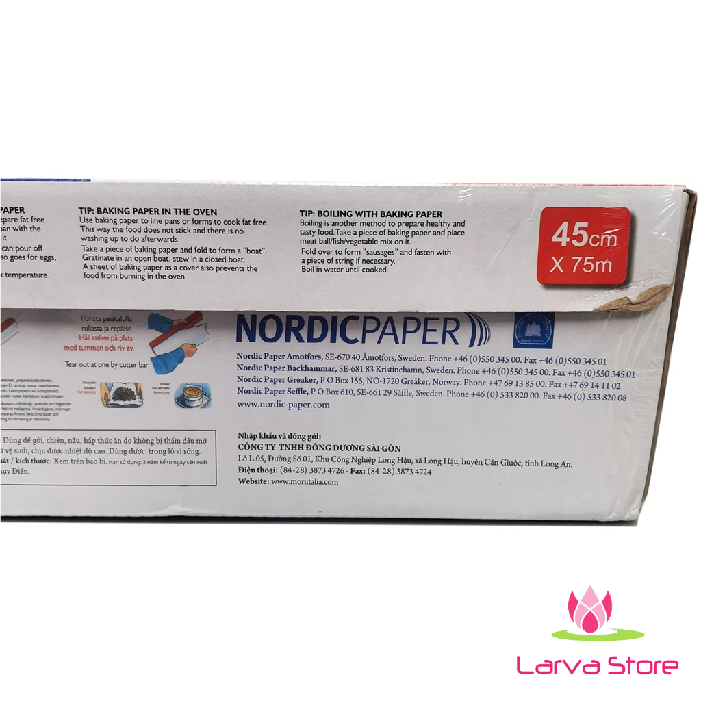 [Khổ Lớn 45cm * 75m] Giấy Chống Dính Nướng Bánh, Nướng Thực Phẩm MORIITALIA - Larva Store