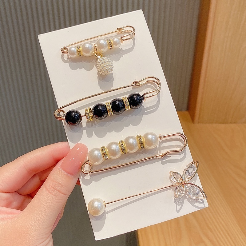 Set 2/30 Ghim Cài Áo Đính Ngọc Trai Giả Phong Cách Hàn Quốc