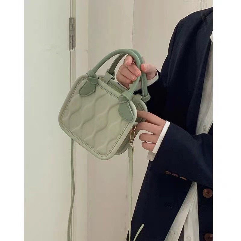 Túi Xách Nữ Đeo Chéo Màu Xanh Matcha Thời Trang Có 3 Kiểu Dáng Tùy Chọn