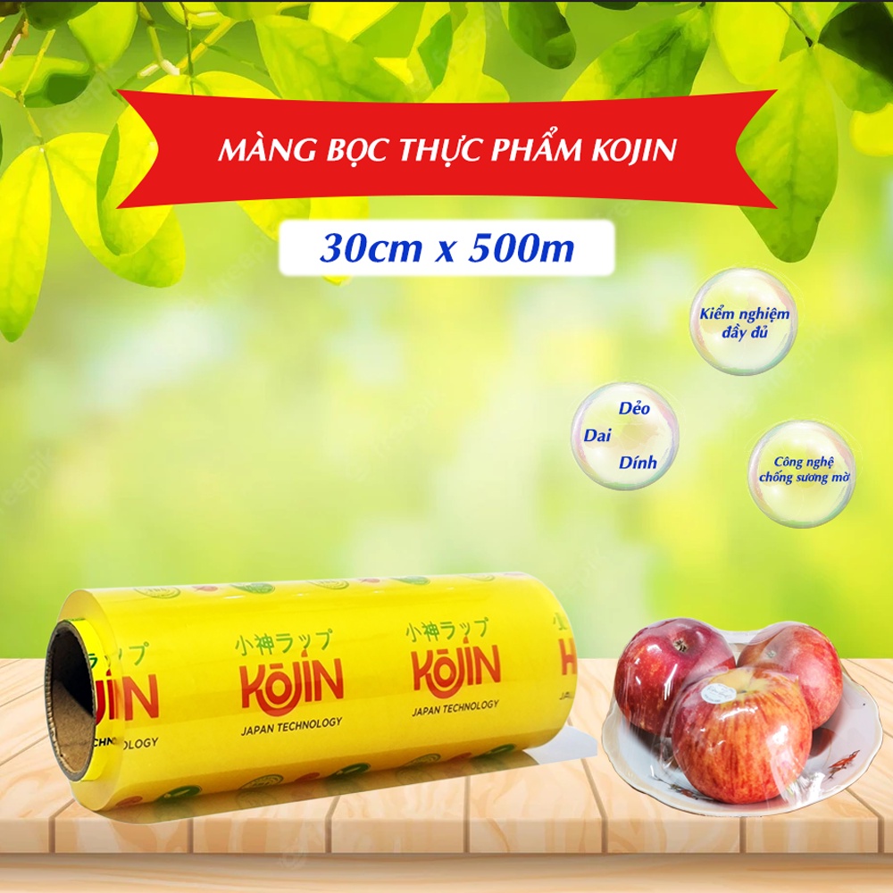 Màng Bọc Thực Phẩm An Toàn KOJIN Bọc Thức Ăn Cao Cấp Giúp Hoa Quả Tươi Lâu Hơn Hàng Nhập Khẩu