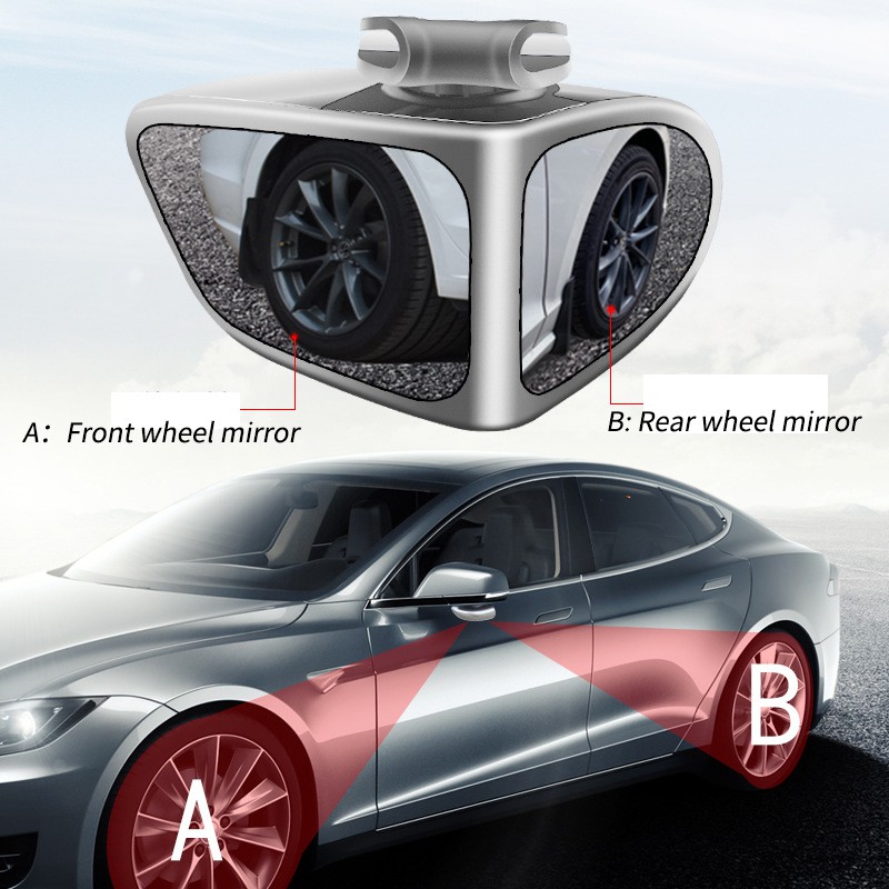 Gương chiếu hậu EKLEVA hình tròn nhỏ có thể xoay 360 độ cho xe hơi