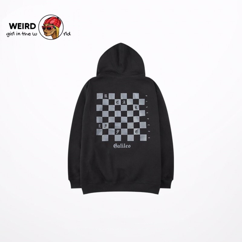 Áo hoodie Is the real life caro áo nỉ lót lông, form rộng unisex nam nữ ,streetstyle áo hoodie nữ nam essentials dày mũ | BigBuy360 - bigbuy360.vn