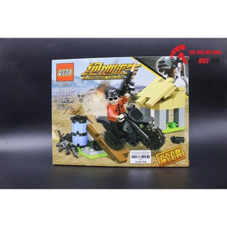 ĐỒ CHƠI LẮP GHÉP NON LEGO PUBG XE MOTO VÀ NHÀ 6975
