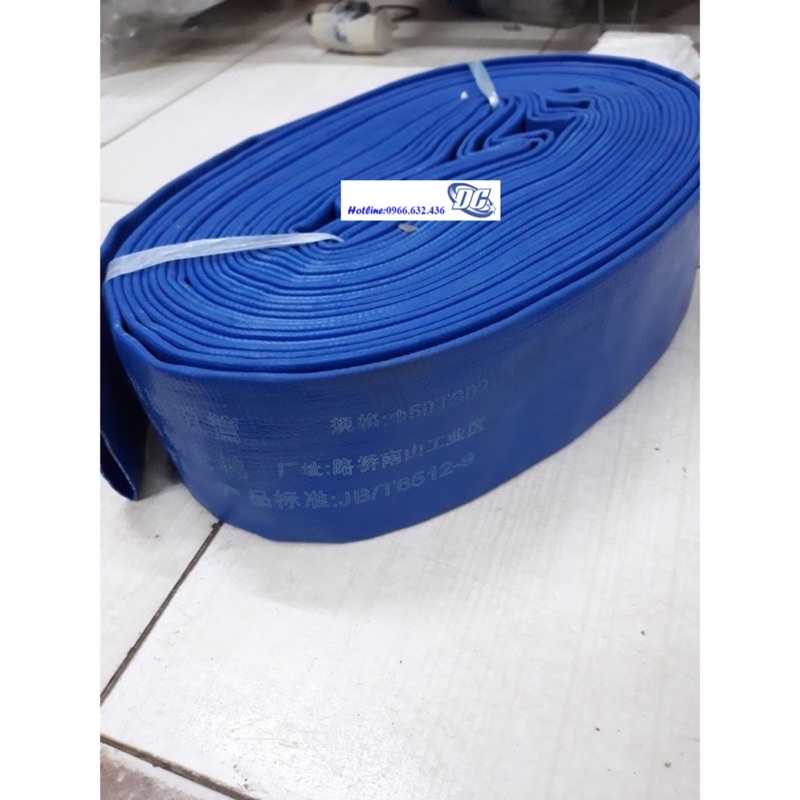 Ống Bơm Nước Vải Bạt Đúc  Phi 50 cho bơm chìm Tõm - Dài 15m
