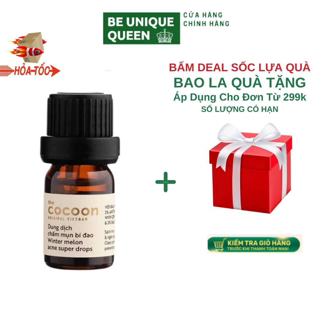 Dung dịch chấm mụn bí đao Cocoon Giúp Giảm Sưng Mụn Mờ Thâm Hiệu Quả 5ml