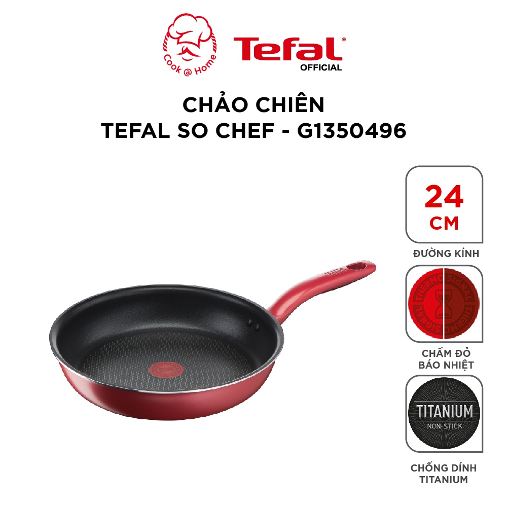 Chảo chiên Tefal So Chef size 21cm, 24cm, 28cm G1350295/G1350496/G1350695