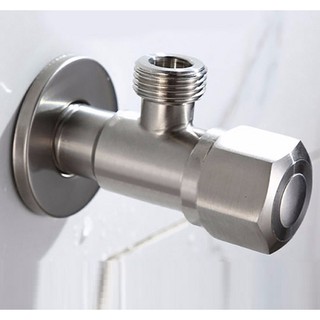 Van khóa nước INOX 304 Dạng chữ F 90 độ chia giảm áp - Khóa 1 đường nước