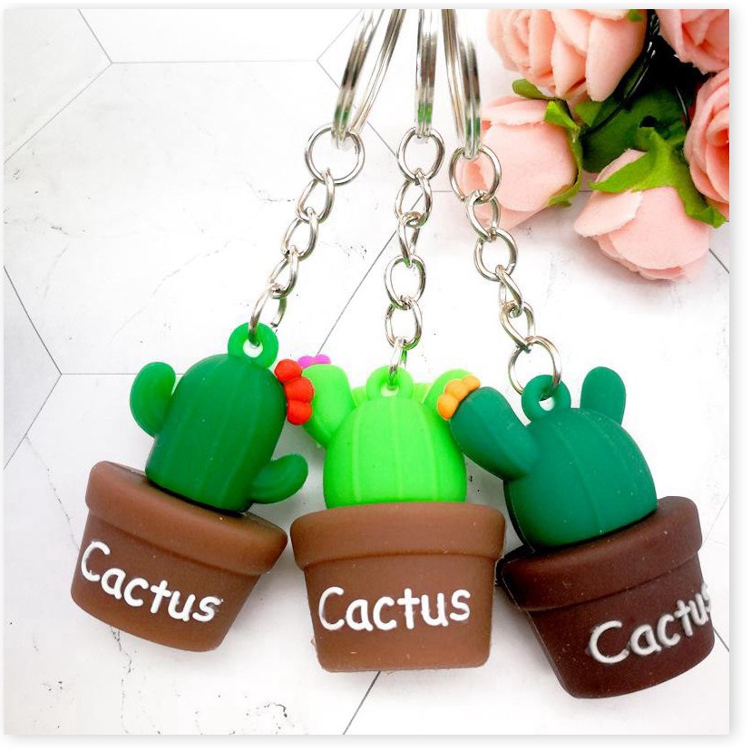 Móc khóa  ⛔GIÁ SỈ⛔  Móc khóa hình xương rồng cactus, thiết kế dễ thương, thích hợp cho bạn hoặc làm quà kỉ niệm 7902