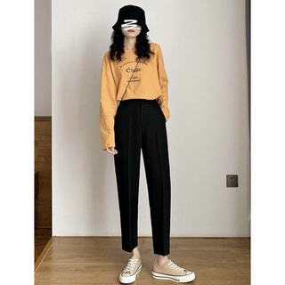 Quần baggy đen basic 1 khuy đứng form