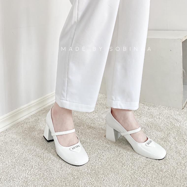GIÀY CAO GÓT BÍT MŨI NỮ 6PHÂN CÔNG SỞ DA BÓNG - GIÀY CAO GÓT MŨI NHỌN ĐẾ VUÔNG 6CM GV2500 _B&^