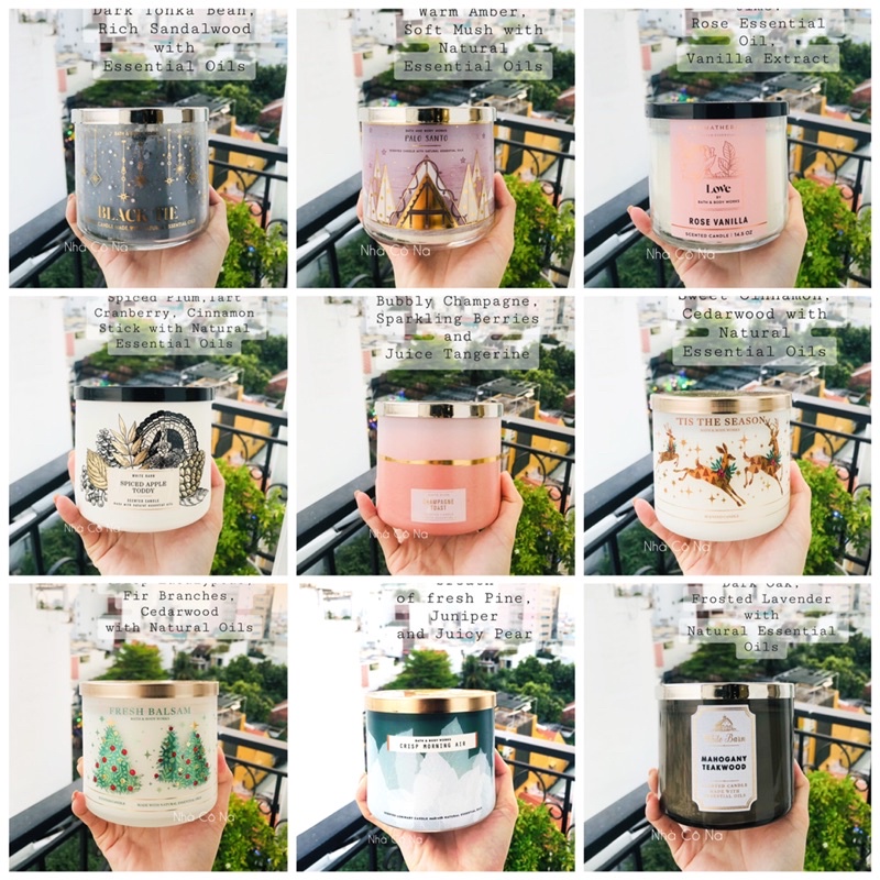 [BILL US] Nến thơm 3 bấc BATH AND BODY WORKS
