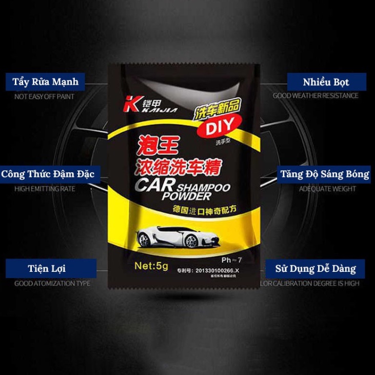 Bột Rửa Xe Ô Tô, Xe Máy  - Bột Tẩy Rửa Đa Năng Tạo Bọt Tuyết Cao Cấp