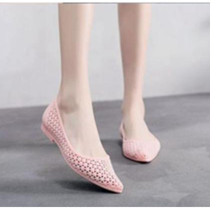 GIẦY NHỰA NỮ THƠM DẺO THỜI TRANG CAO CẤP MŨI NHỌN ĐẾ BỆT ĐI MƯA GNN08 | BigBuy360 - bigbuy360.vn