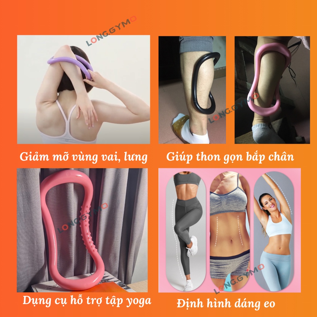 Vòng Kẹp Giảm Bắp Chân - Vòng Myring Tập Yoga Massage Vai Chân Đa Năng Thu Nhỏ Bắp Chân