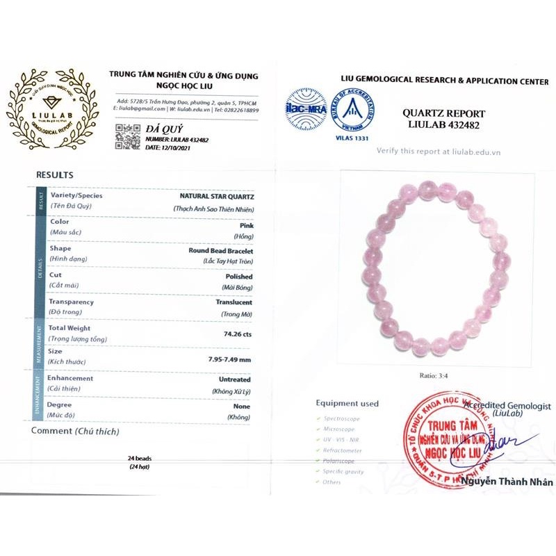 Vòng tay TA hồng xích tròn