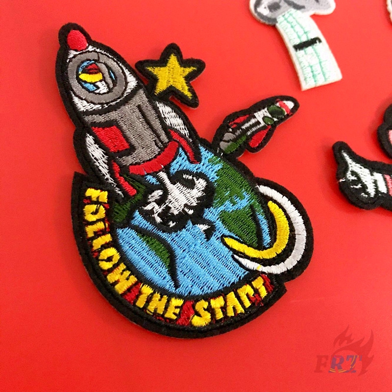 ☸ Space -  Astronauts &amp; Satellites Iron-on Patch ☸ 1Pc Diy Sew on Iron on Badge Patches（Space Q-7）