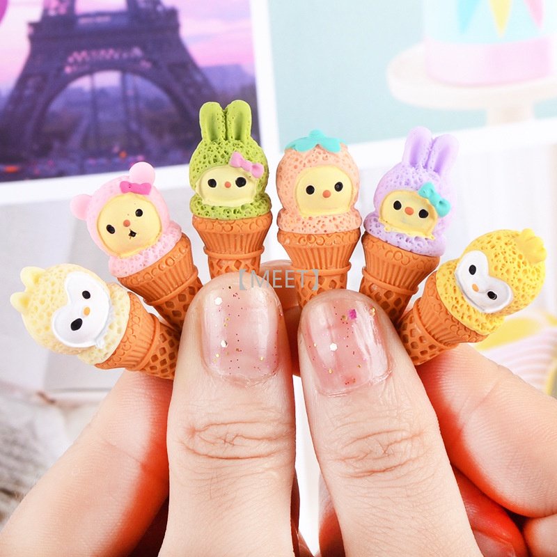 1 Phụ Kiện Hình Que Kem Hoạt Hình Bằng Nhựa Resin Dùng Trang Trí DIY