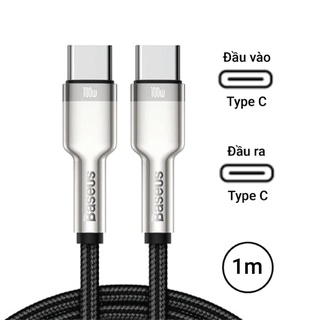 Cáp sạc nhanh 100w baseus cafule metal data cable type c to type c