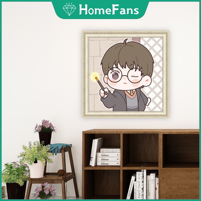 Tranh Đính Đá 5D Tự Làm Hình Hermione 30x30cm/40x40cm/50x50cm Trang Trí Nhà Cửa