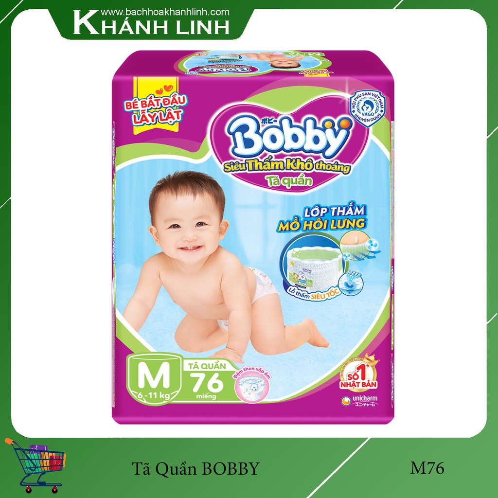 [MẪU MỚI TẶNG 8 MIẾNG] TÃ QUẦN BOBBY SIÊU CỰC ĐẠI [M76/L68/XL62/XXL56]