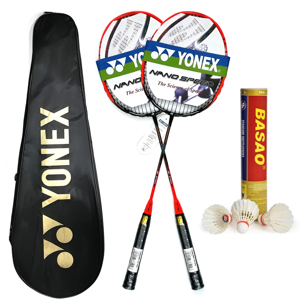 Combo 2 Cây Vợt Cầu Lông Cước Tặng ngay hộp cầu Ba Sao 10 quả