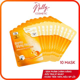(❤️SALE SẬP SÀN❤️) COMBO 10 Mặt nạ dưỡng da chiết xuất coenzyme 3W CLINIC FRESH COENZYEM Q10 SHEET 23ml