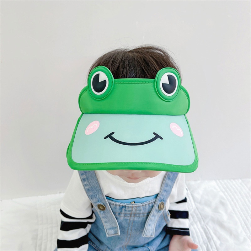 Nón Tai Bèo Cotton Mềm Mại Họa Tiết Ếch Hoạt Hình Cho Trẻ Sơ Sinh