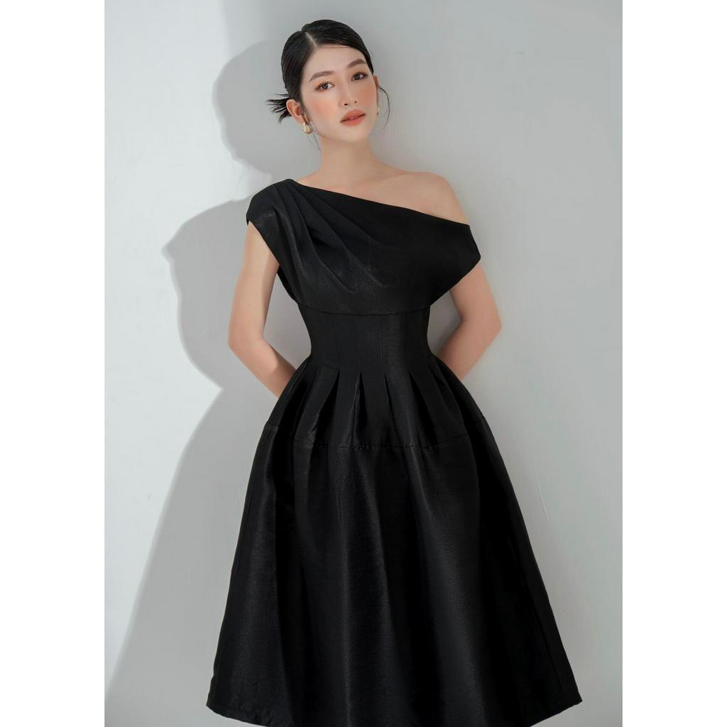 Đầm bigsize lệch vai dáng xòe tiểu thư bánh bèo  HN0523