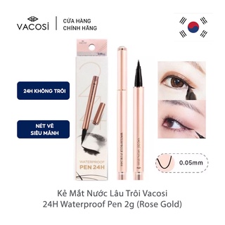 Kẻ Mắt Nước Không Trôi Vacosi 24H Waterproof Pen 2g VM20 [Rose Gold]