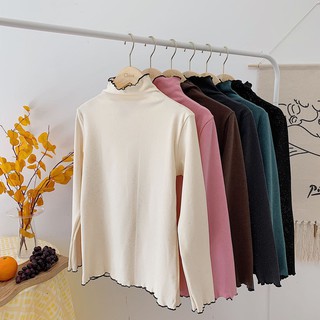 Áo Thun Nữ - Áo Len Nữ Trơn Basic Guu ATN01