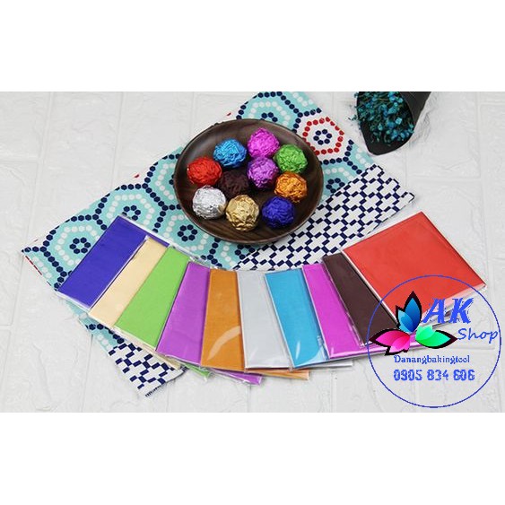 100 GIẤY NHÔM GÓI SOCOLA 10CM