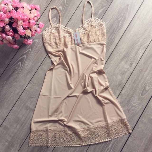 Đầm váy ngủ lụa hai dây sisterhood thái lan siêu mát
