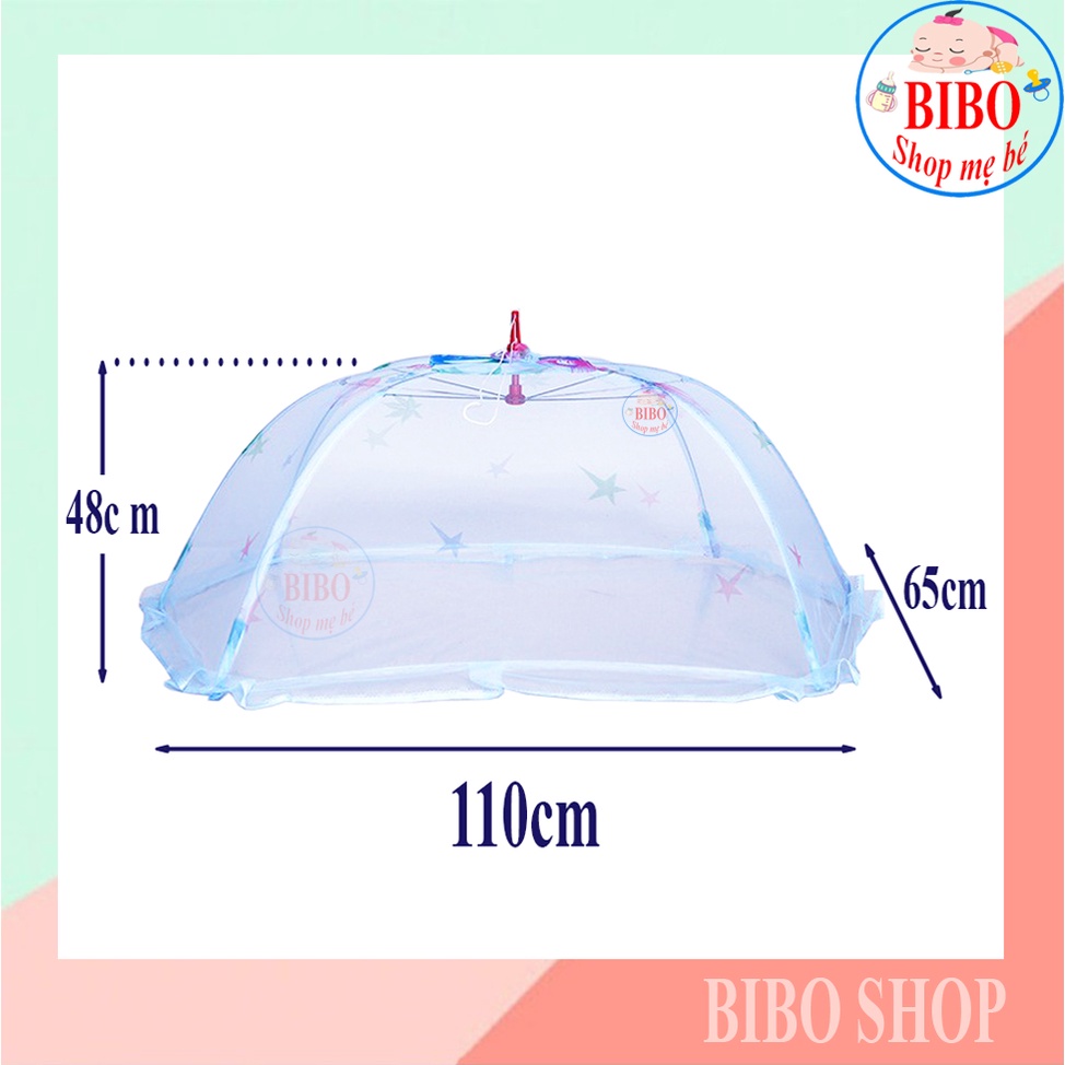 Mùng Chụp Em Bé Vải Tuyn In Bông