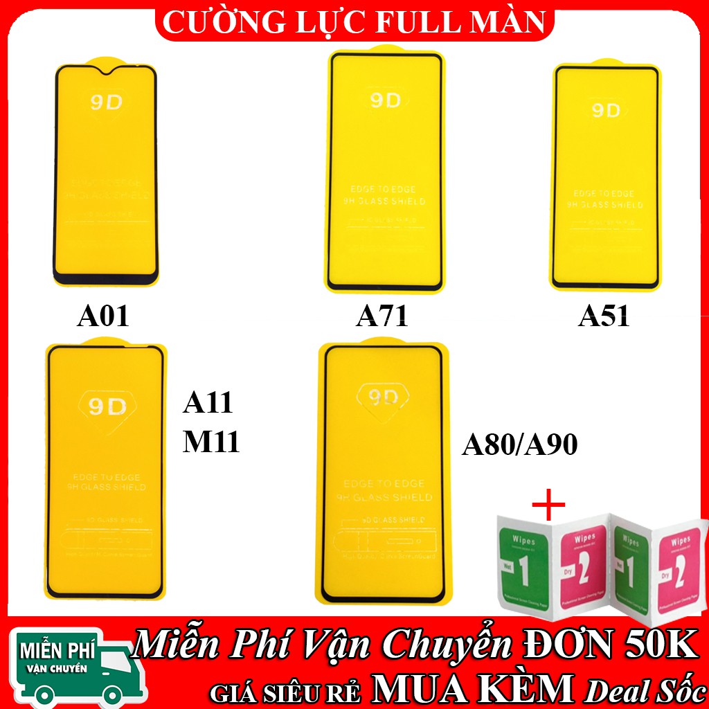 Kính cường lực samsung A32 A22 A52 A72 A51 A71 A31 A02s A02 A12 A11 M11 M51 A21 A21s A80 A70 A70s A90 5G 4G Full màn