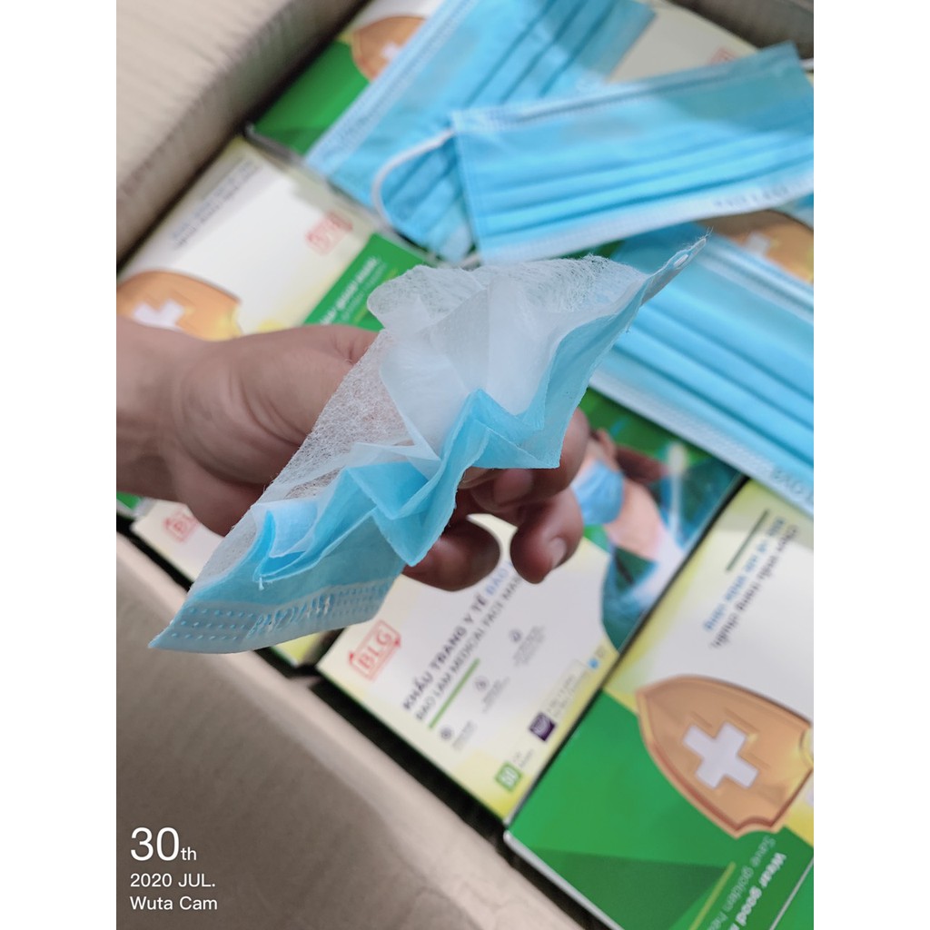 Khẩu trang y tế 4 lớp hộp 50 cái có giấy kiểm định hàng loại 1