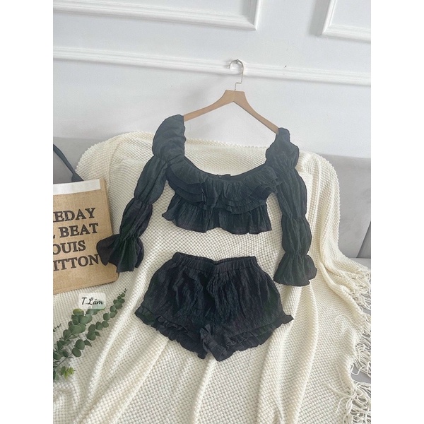 Set nhăn sóng bèo cực xinh