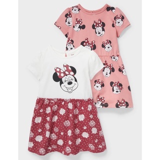 Váy đầm cho bé gái - Set 2 váy Minnie hồng Next cho bé gái size 2-8t